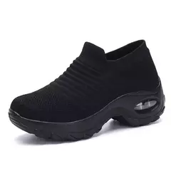 Sapatilhas antiderrapantes ortopédicas para mulheres, sapatos de plataforma casuais para senhoras, tênis resistentes ao desgaste, tênis versáteis - loja online