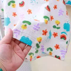 Imagem do Conjunto de pijama infantil de cor sólida, roupa confortável para crianças, meninas e meninos, roupas de verão, novo