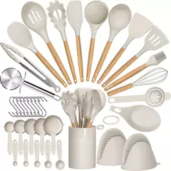 Silicone utensílio conjunto com suporte, 36pcs - loja online