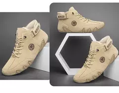 CLOHOO-Sapatos masculinos casuais de couro, tênis ao ar livre, sapatos confortáveis, botas masculinas de luxo, nova moda, 2024 - Wolf Magazine