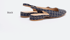 Para mulheres com sapatos de acompanhamento, sandálias femininas com design de letras de escritório de salto baixo na internet