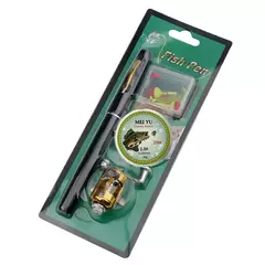 Imagem do Portátil Bolso telescópico Pesca Rod, Kit Completo, Caneta Forma Pólo, Peixe Rod, Carretel, Linha, Acessórios, 96cm