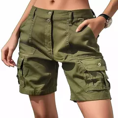 Shorts de carga Low-Rise feminino