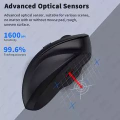 Dual Mode Mouse de Computador Sem Fio, 1600 DPI, Recarregável, Ergonômico, Bluetooth, Laptop, Notebook, iPad, Tablet, Mac, Chromebook - comprar online
