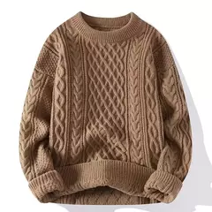 Camisola coreana masculina, pulôveres de malha quente, moletons casuais soltos, jumper de malha, roupas masculinas de streetwear, outono inverno - Wolf Magazine