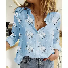 Blusas vintage grandes para mulheres, camisas soltas casuais para jovens, tops femininos monocromáticos, moda elegante, outono, 2024 - Wolf Magazine