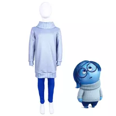 Newanime filme dentro para fora alegria cospaly traje alegria raiva medo cos roupas para adultos crianças halloween palco desempenho traje