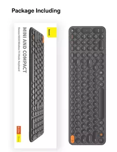 Baseus-Teclado Ergonômico Sem Fio, 2.4G, Bluetooth 5.0, Keycap Numérico, Office Game, Tablet, PC, iPad, MacBook, Laptop - comprar online
