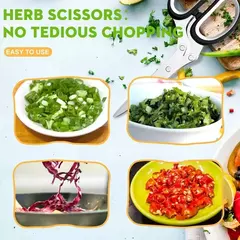 Tesoura de Cozinha Multi-Camada, Cortador Vegetal De Aço Inoxidável, Cebolinha Herb, Laver Spices, Cooking Tool, Cut Kitchen Accessories - Wolf Magazine
