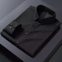 Homens de Manga Longa Stretch Camisas, Anti-Rugas Camisas, Slim Fit, Blusa de Negócios Sociais, Branco, Novo, S-8XL - comprar online