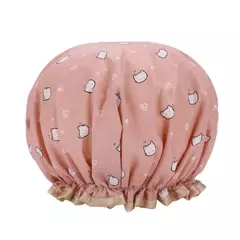 Impermeável Elastic Shower Cap para Mulheres, Reutilizável Bath Hat, Acessórios Do Banheiro, Camadas Duplas, Tampa Do Cabelo