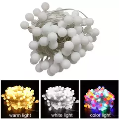 Ball-like guirlanda de luz led, 10m, 6m, 3m, 1.5m, bateria, lâmpada ao ar livre, decoração para jardim, casamento, Natal