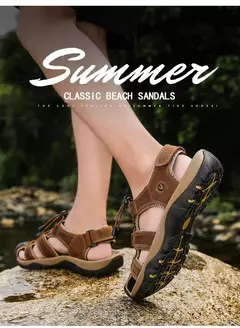 2024 sapatos masculinos de couro verão novo tamanho grande sandálias masculinas sandálias de moda chinelos tamanho grande 38-47 ? - Wolf Magazine