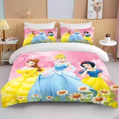 Disney Princess Impresso Bedding Set para Adulto, Microfibra Bed Cover, Quarto Duvet, Anime Cartoon Fronha, 10 Tamanhos - Wolf Magazine