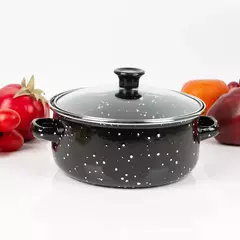 Conjunto de sopa de esmalte, caroço preto verde azul marrom, Europa e Estados Unidos, 2 orelhas, 5 conjuntos - Wolf Magazine