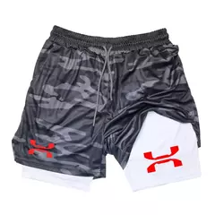 Shorts esportivos de malha rápida seca para homens, corrida, treino, compressão, corrida, fitness, ginásio, desempenho, casual, verão, 2 em 1 - Wolf Magazine