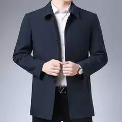 Imagem do Casacos masculinos emendados de cor sólida soltos casuais, tops coreanos grandes, jaquetas com todo o fósforo, roupas da moda, outono, novo, 2023