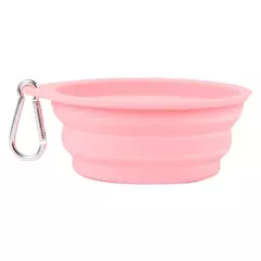 350/600ml dobrável cão animal de estimação tigela de silicone dobrável viagem ao ar livre portátil filhote de cachorro recipiente comida alimentador prato tigela suprimentos para animais de estimação - comprar online