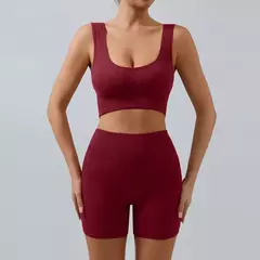 Malha roscada Yoga Set para Mulheres, U-Shaped, Sem Costura, Esportes, Fitness, Yoga Suit, Workout roupas na internet