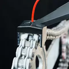 Imagem do 1/2/3 conjunto de engrenagem de spray lubrificador de corrente de motocicleta, aplicador de lubrificação de corrente de motocicleta sem bagunça, ferramenta de manutenção de limpeza de correntes de moto