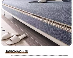 Capa de sofá de linho algodão para sala de estar, Antiderrapante, Moderno, Simples, Cor sólida, Almofada universal, Luxo, Xadrez, Quatro Estações - loja online