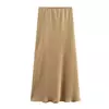 Willshela-Saia Midi Sólida Plissada Feminina, Vintage, Elástico Médio na Cintura, Saias Chiques Femininas, Moda Feminina