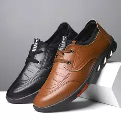 Imagem do Sapato de couro macio masculino, sapatilha antiderrapante, mocassins formais, tênis casual confortável, vestido primavera, masculino, 2022