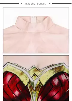 Imagem do Miniso cosplay filme mulher maravilha traje festa de halloween impressão sexy macacão desempenho palco zentai bodysuit roupas femininas