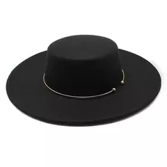 Chapéu liso de feltro de lã masculino e feminino, elegante chapéu grosso na moda, 4 estações, nova moda 10cm, unissex - Wolf Magazine