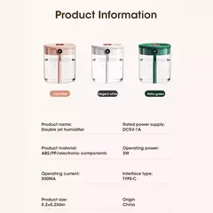 Niye-2L Umidificador de ar duplo, exibição de umidade, grande capacidade, aroma, difusor de óleo essencial para quarto, venda quente - loja online