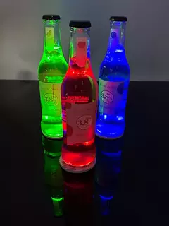 Brilhante LED Luminous Coaster Decor Adesivos, Luz Piscando, Night Club Bares, Garrafa de Vinho, Cup Decor, 10 Pcs
