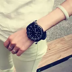 Imagem do Times Unisex Mulheres Homens Relógio De Pulso Esportes Relógios Outdoor Fashion Quartz Watch Large Round Dial Relógio De Pulso