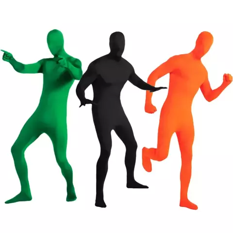 Preto zentai bodysuit completo para homens mulheres halloween carnaval cosplay custome pele apertado macacão elastano corpo terno