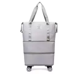 Saco De Duffle Expansível Impermeável, Grande Capacidade, Roda Universal, Viagem De Negócios, Esperando Armazenamento De Nascimento, Viagem - loja online