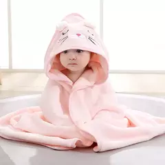 Roupão super macio com capuz para o bebê, capa dos desenhos animados, roupão de banho, toalha de banho recém-nascida, presente do chuveiro do bebê, 0-3 anos - Wolf Magazine