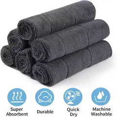 Homaxy-Microfiber Kitchen Towels, Thick Magic Dishcloth, Toalha de limpeza doméstica, Pano de lavagem macio, Absorvente polonês, Pano limpo, 6pcs