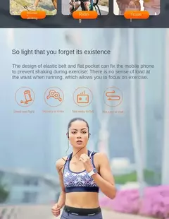 Cintura impermeável e sacos de corrida para mulheres, suporte do dinheiro, suporte do telefone, corrida, treinamento, cinto chave, acessórios de bicicleta, bolsas, esportes, fitness - loja online