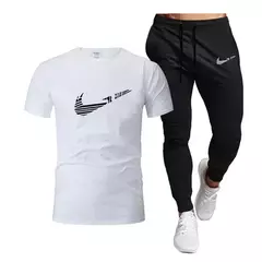 Fato casual com zíper masculino, secagem rápida, marca esportiva, verão, novo - loja online
