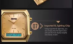 Skmei-homens relógios de pulso 1220, casual, digital, dual time, esportes, cronógrafo, à prova d'água, quartzo, 3bar