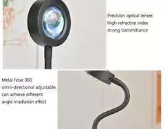 LED USB Sunset Lamp, Nightlights, Projetor, Birthday Party, Mood Lights, Quarto, Sala de estar, Fotografia de parede - Wolf Magazine