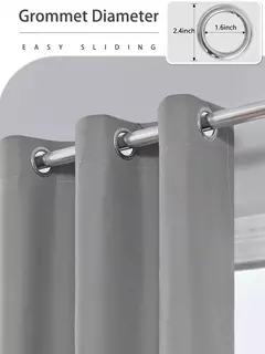 Cortinas blackout sólidas com ilhós, Total Privacy cortinas para quarto, 1pc na internet