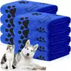 Toalha para animais de estimação 60x100cm, toalha de banho para cães e gatos, microfibra, secagem rápida, absorvente, azul, cinza, produtos de banho para animais de estimação