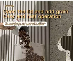 Imagem do Alimentador automático para gatos e dispensador de água com recipiente de armazenamento de alimentos por gravidade para cães e gatos