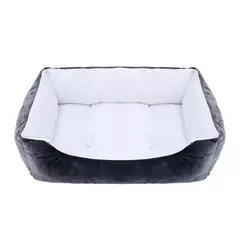 Cama para cão gato animal de estimação quadrado casil de pelúcia médio pequeno cão sofá cama almofada pet calmante cama do cão casa suprimentos para animais de estimação acessórios - Wolf Magazine
