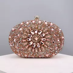 Sacos De Noite De Strass Flor, Embreagem De Baile De Metal, Embreagem De Diamantes Com Corrente, Bolsas De Ombro Para Casamento, Bolsa Feminina - Wolf Magazine