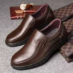 Sapatos casuais de couro genuíno para homens plataforma plana sapatos de caminhada ao ar livre mocassins tênis respiráveis sapatos feitos à mão - Wolf Magazine