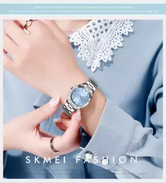 Skmei-relógio de quartzo de luxo feminino, movimento japão, simples, fashion, feminino, 1620 - comprar online