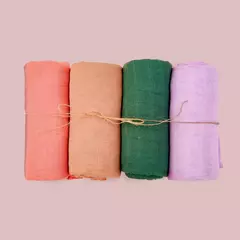 Elinfant-Rainbow Cor Musselina Swaddle Blankets, 100% Algodão, Recém-nascido Bebê Banho Toalha Envoltório, Gift Set Popular, Bambu, 4Pcs na internet