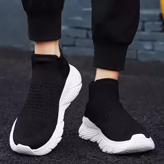 Tênis Leve Respirável Masculino, Corrida, Caminhada, Tênis de Meia, Esporte, Casual, Moda - Wolf Magazine