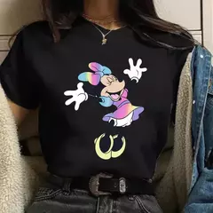 Moda mickey minnie mouse disney camiseta roupas femininas verão manga curta topos casuais camiseta kawaii - loja online